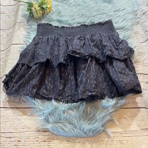 Universal Thread Tiered Cinched Waist Blue White Pattern Mini Skirt sz XL